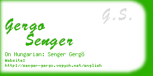 gergo senger business card
