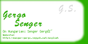 gergo senger business card